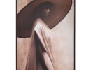 Πίνακας καμβάς Big Hat Woman με κορνίζα 83X123εκ.