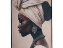 Πίνακας καμβάς African Woman με κορνίζα 83X123εκ.