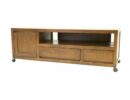 Έπιπλο TV χρώμα καρυδιά μασίφ ξύλο rubberwood 140X45X47.5